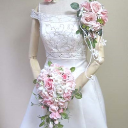 エレガントなドレスコサージュ♪ウェディングドレスに♪生花みたいに綺麗な造花です♪高品質なのに安い 6枚目の画像
