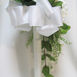 アマリリスのキャスケードブーケ♪ブートニア付き♪生花みたいに綺麗な造花です♪高品質なのに安い 8枚目の画像