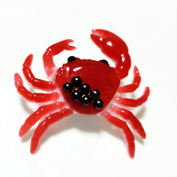 1点物】K18 イエローゴールド 蟹 モチーフ 天然 グリーンガーネット