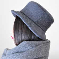 [SALE] Herringbone×Felt Hat 3枚目の画像