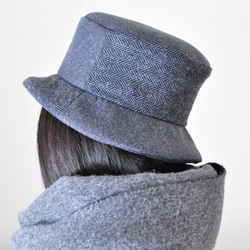 [SALE] Herringbone×Felt Hat 5枚目の画像