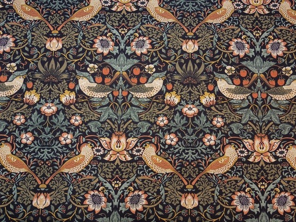 ★USAコットン★ウィリアムモリスのいちご泥棒柄★　布地　生地　modafabrics　ウィリアムモリス　 2枚目の画像