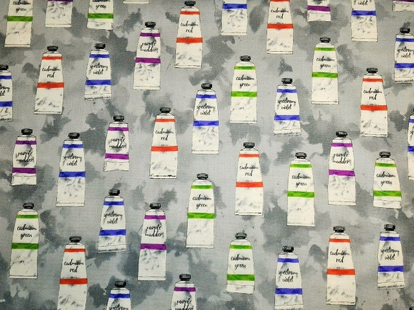 ★USAコットン★絵の具柄★　布地　生地　INK&ARROW 2枚目の画像