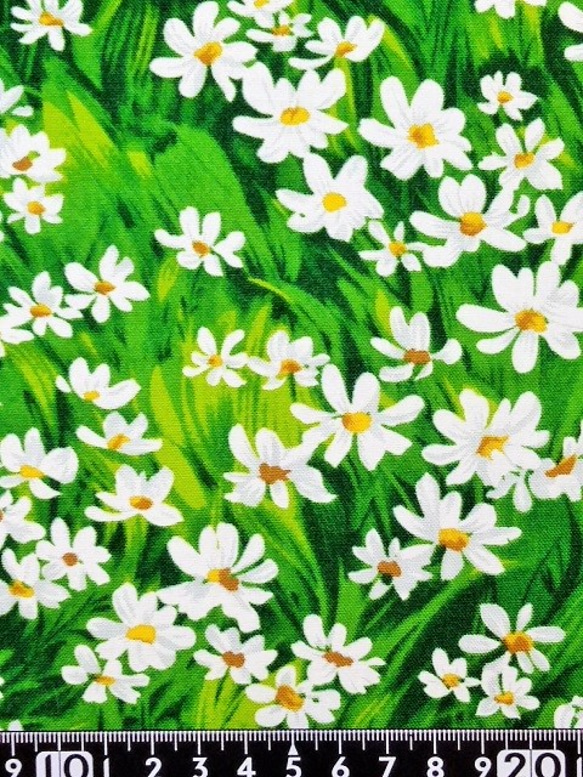 ★USAコットン★デイジーのお花畑柄★ 1枚目の画像