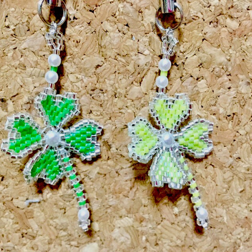 四つ葉のクローバー ストラップ 携帯ストラップ ひろちゃん工房 通販