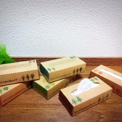ミニチュア ティッシュBOX （みずたま）手作りキット クラフト