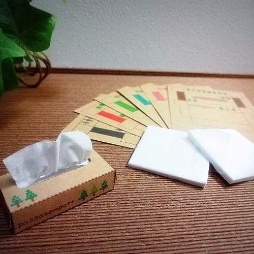 ミニチュア ティッシュBOX （樹木）手作りキット クラフト キット