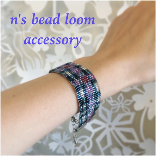 ビーズ織り チェックのブレスレット ブレスレット Blooming beads 通販 