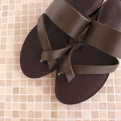 [new!]  re-born sandals ver.khaki /フラットサンダル＊カーキ 2枚目の画像