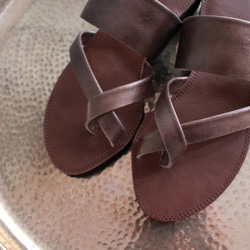 【かずちん様専用ページ】 re-born sandals ver.bronze /フラットサンダル＊ブロンズ 2枚目の画像