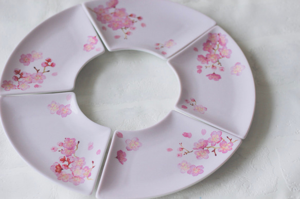 桜ピンクの扇皿♡ 5枚目の画像