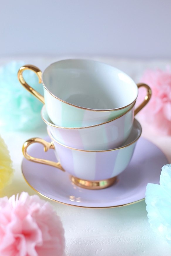 ストライプのティーカップ ティーカップ *honey dew* 通販 6136742