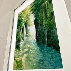 【絵画】安らぎの高千穂峡(複製画） 4枚目の画像
