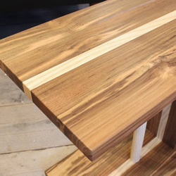Re-design Furniture｜サイドテーブル 無垢材テーブル チーク×アッシュ材 2枚目の画像
