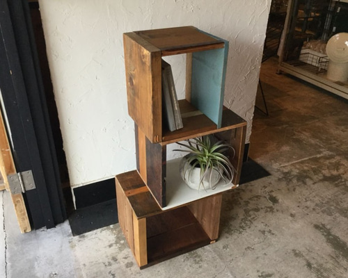 古木ボックス①③④ Mサイズ 廃材 アイデア収納 Recca/リッカ 棚