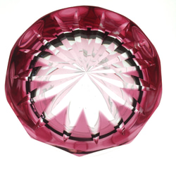 数量限定品　江戸切子　伝統工芸品　ロックグラス　金魚グラス  金赤(ピンク色) 結婚祝　ギフト　プレゼント　記念品　 5枚目の画像
