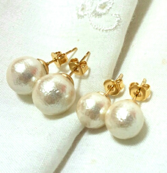 ★yuki様専用★cotton pearls 8mm 2枚目の画像