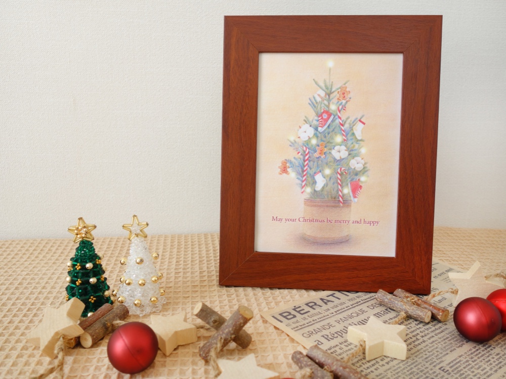 自作絵画（額入り）クリスマスver. 自作絵画（額入り）クリスマスver