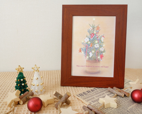 クリスマスツリー」アート（額縁入り） 絵画 COPPE0630 通販