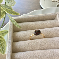 14kgf*ワインレッドカラージェードの1粒ピアス*天然石 ピアス（その他