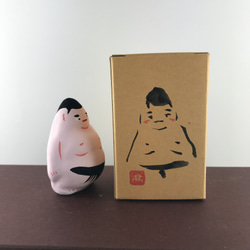 縁起物・お相撲さん２（土人形） 2枚目の画像