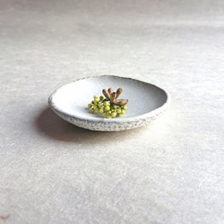 白結晶釉 手ざわり豆皿 ２点セット⭐ゆうパケット⭐ 2枚目の画像