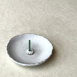 白釉花形お香立て 、白釉手ざわり豆皿セット 8枚目の画像