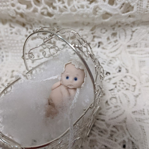 樹脂粘土　ベビー　ハンドメイド　創作人形 樹脂粘土ドール ベビードール 赤ちゃん人形 約5cm その他人形 アン