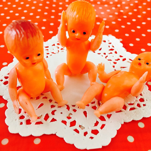 SALE☆レトロポップ☆小さな赤ちゃん人形☆3個セット その他素材