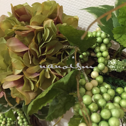 Hydrangea Wreath 〜紫陽花のドアリース〜 あなたのイニシャル付けます。 3枚目の画像