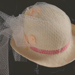 Un Jardin Fleuriの花の咲く庭園、輸入されたラミー、花びら、硬い糸で作られた麦わら帽子ラミーで作られた帽子 6枚目の画像