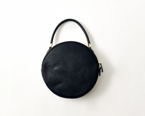 PAGOT Petit Adore ブラック レザー バッグ PAGOT ラウンドバッグ Adore アドレ ハンドバッグ PAGOT 通販 11020398