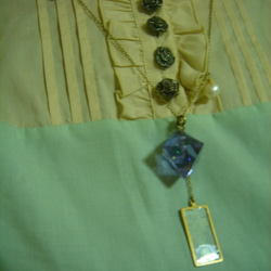 菫的ネックレス（星的・菫的　蛍石） 4枚目の画像