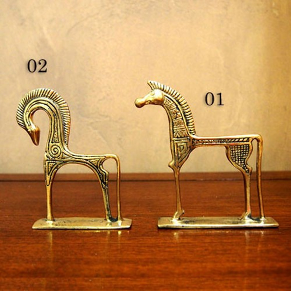 アンティーク　オブジェ　ゴールドホース　馬　 1枚目の画像