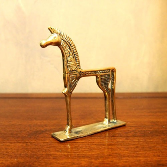 アンティーク　オブジェ　ゴールドホース　馬　 3枚目の画像