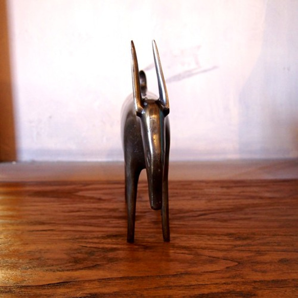 バッファローのオブジェ　水牛　真鍮　置物 3枚目の画像