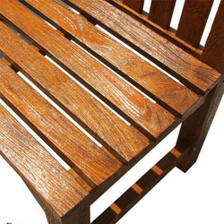 ベンチ 幅110cm　シンプル　ベンチ チーク無垢材 椅子 ガーデン ラファエルベンチ 5枚目の画像