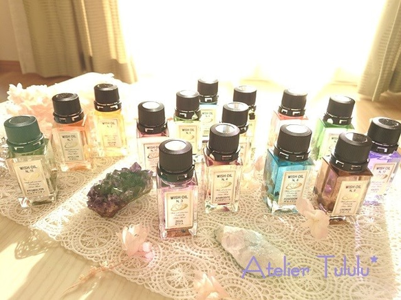 WISH OIL♥全18種類！香りのhappy☆サンプルセット ２ml×１8種☆ウィッシュオイル★wishoil アロマ 1枚目の画像