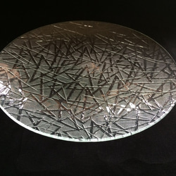 昭和型ガラス「まつば」円形皿　大（Φ180mm） 2枚目の画像
