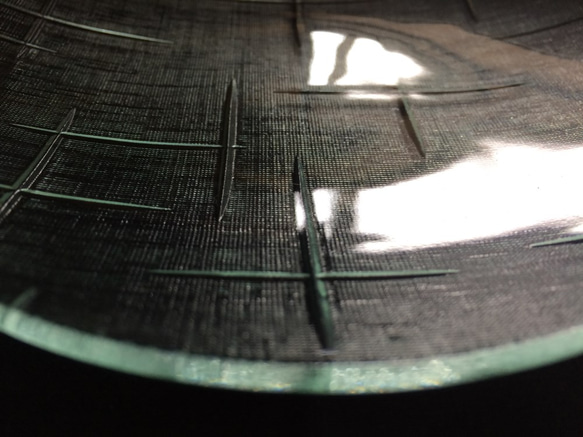昭和型ガラス「かすり」円形皿　小（Φ120mm） 3枚目の画像