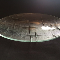 昭和型ガラス「かすり」円形皿　大（Φ180mm） 3枚目の画像