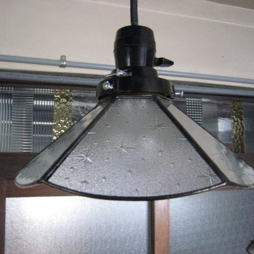 昭和型ガラス「銀河」 六面 ﾍﾟﾝﾀﾞﾝﾄﾗﾝﾌﾟ シーリングライト・ペンダント