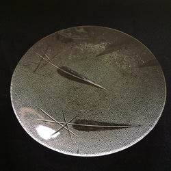 昭和型ガラス「ささ」円形皿　小（Φ120mm） 1枚目の画像