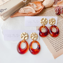 マットゴールド×べっ甲 ピアス/イヤリング ピアス（その他） Lien 通販