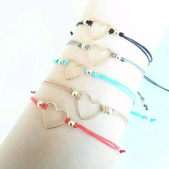 【全19カラー】heart×code bracelet* 2枚目の画像