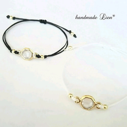 【選べる19カラー】clearstone×code bracelet* 1枚目の画像