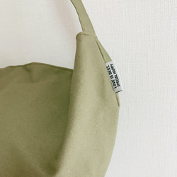 帆布 バルーンショルダーバッグSsize 抹茶 2枚目の画像