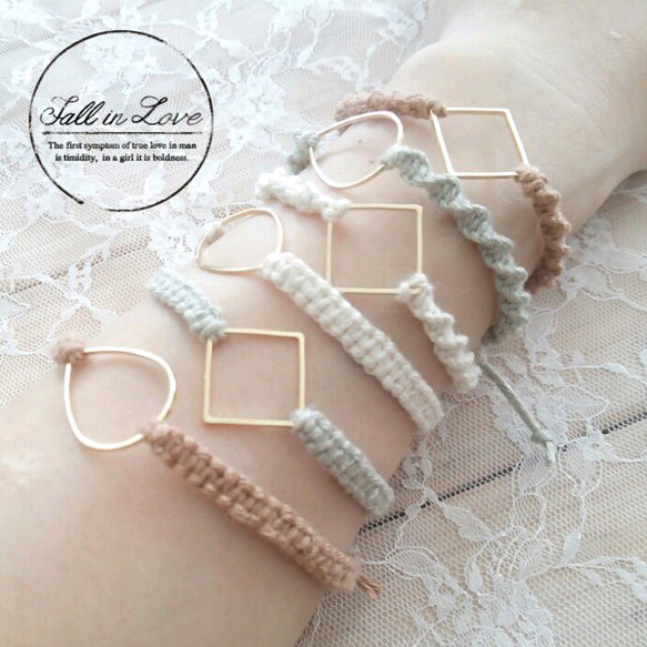 simple frame×code bracelet 1枚目の画像