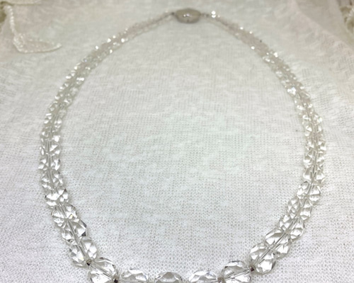 水晶とホワイトゴールドネックレス NE-044 ネックレス