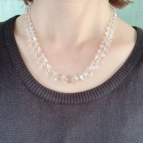 水晶とホワイトゴールドネックレス NE-044 ネックレス・ペンダント Mrs